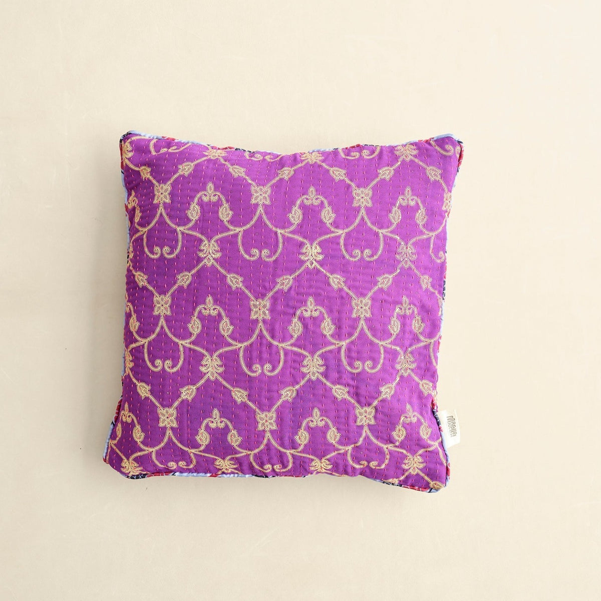 Silk Kantha Cushion 40 X 40