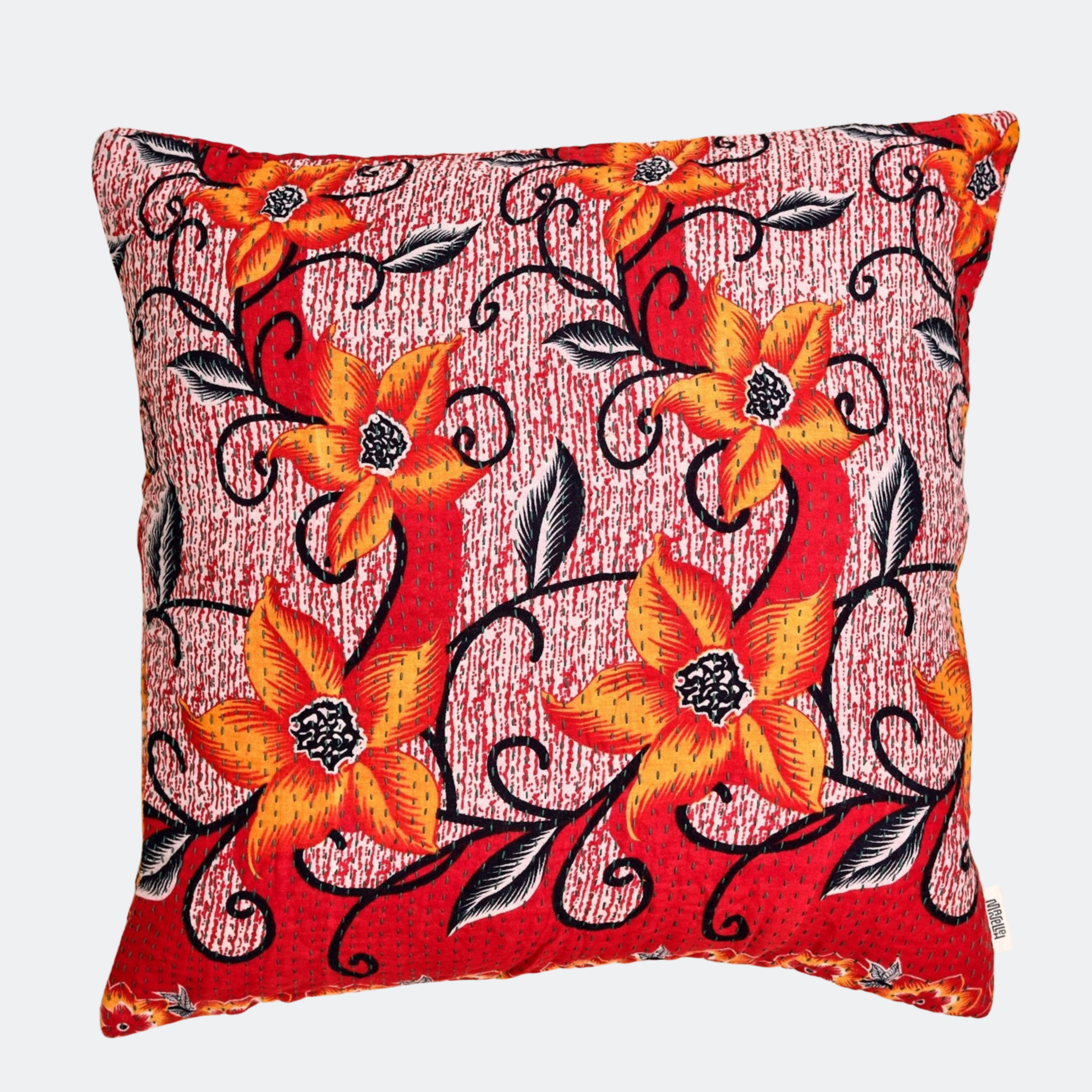 Unika kantha sari bomuldspude 60 x 60