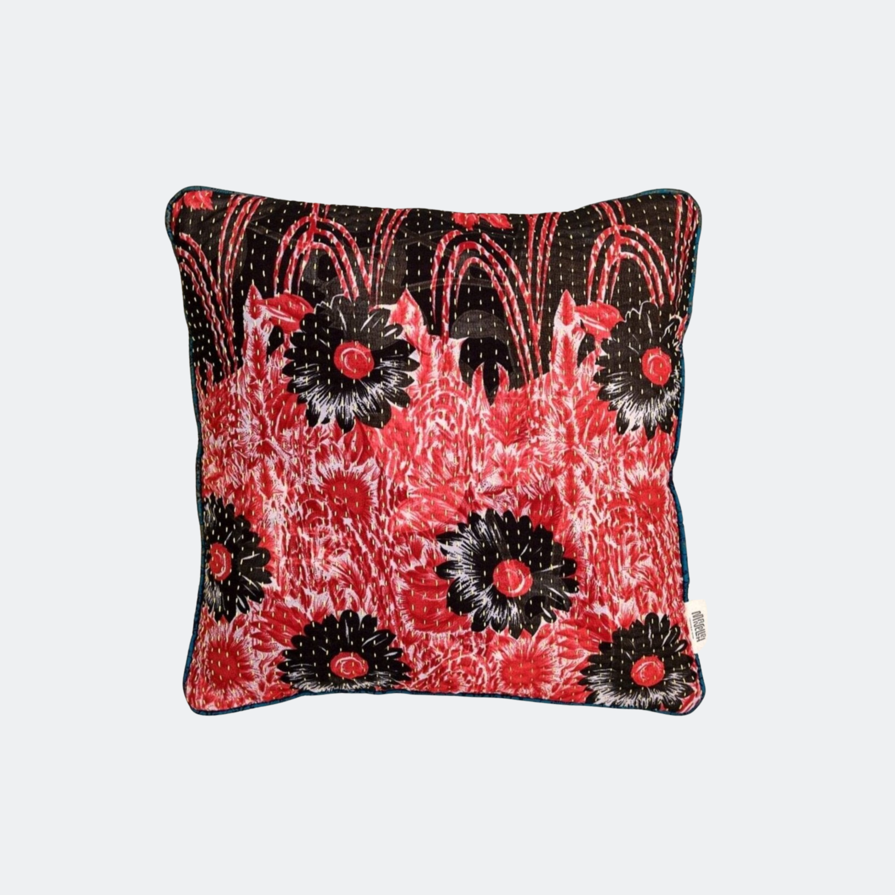 Unique kantha silk cushion40 x 40 cm