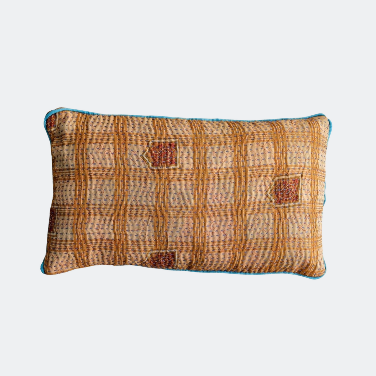 Unika kantha sari silkepude 30 x 50 cm