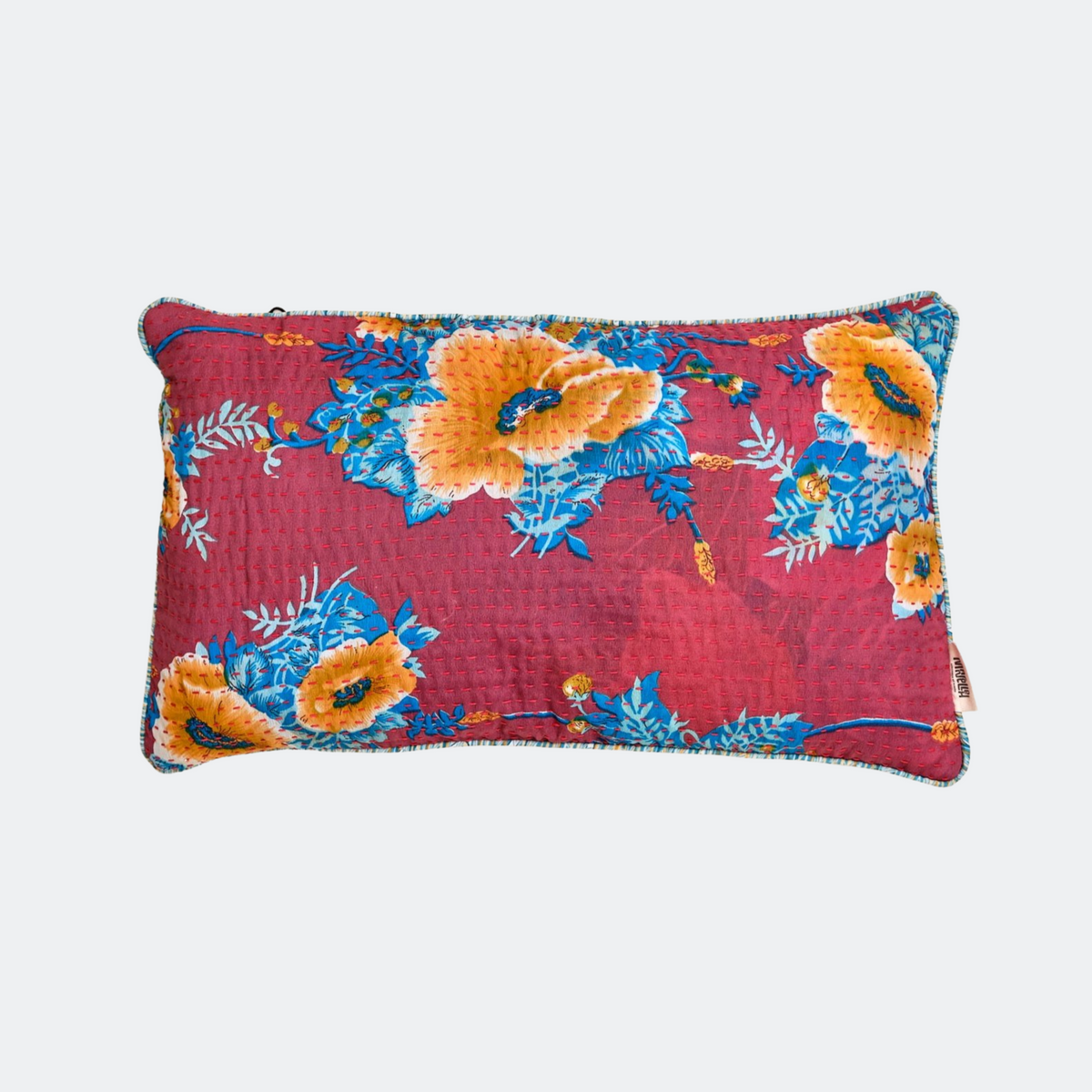 Unika kantha sari silkepude 30 x 50 cm