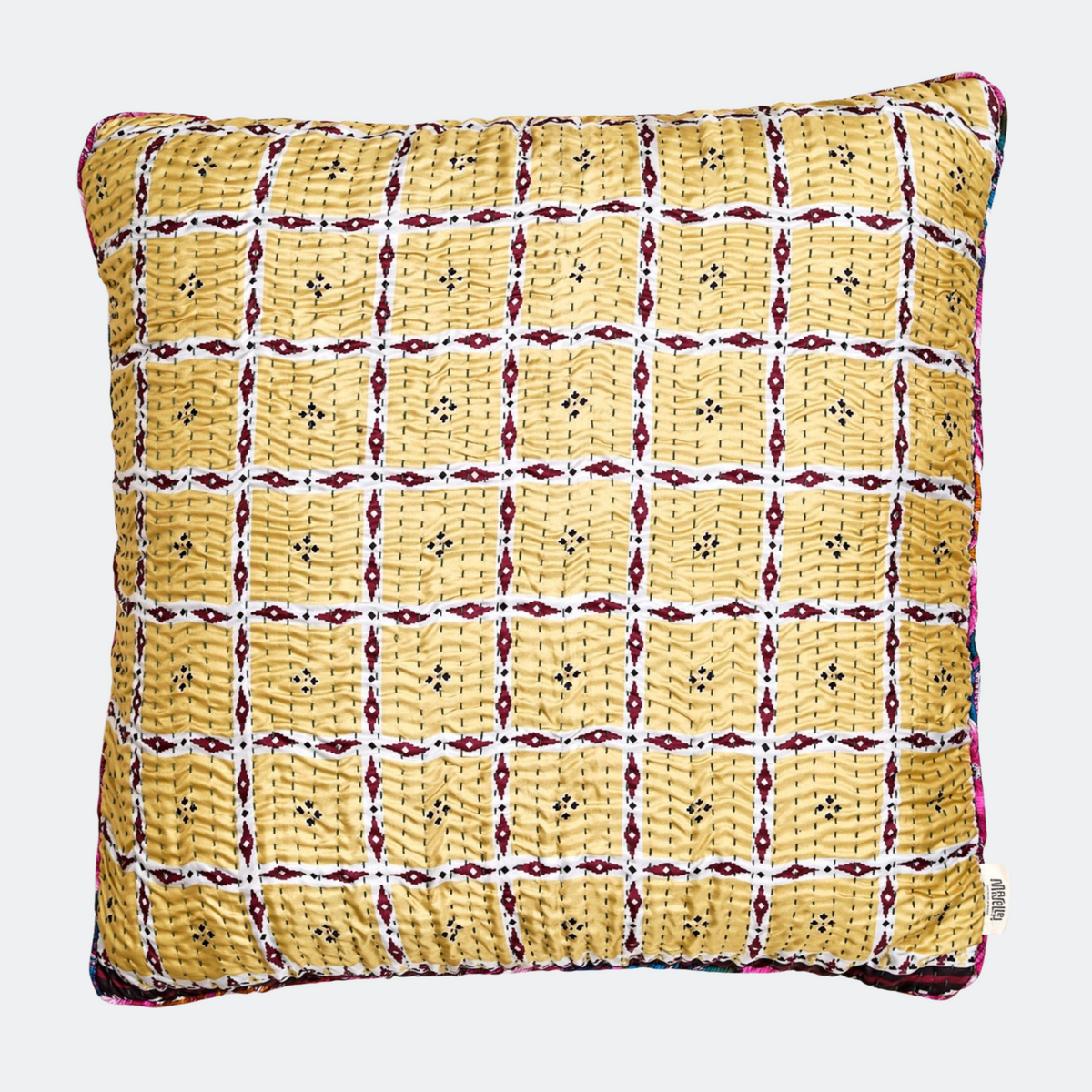 Unika kantha sari silkepude 60 x 60 cm