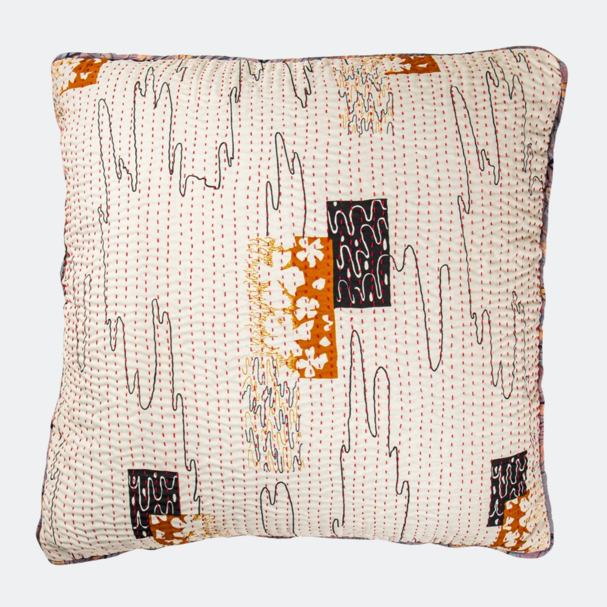 Unika kantha sari silkepude 60 x 60 cm