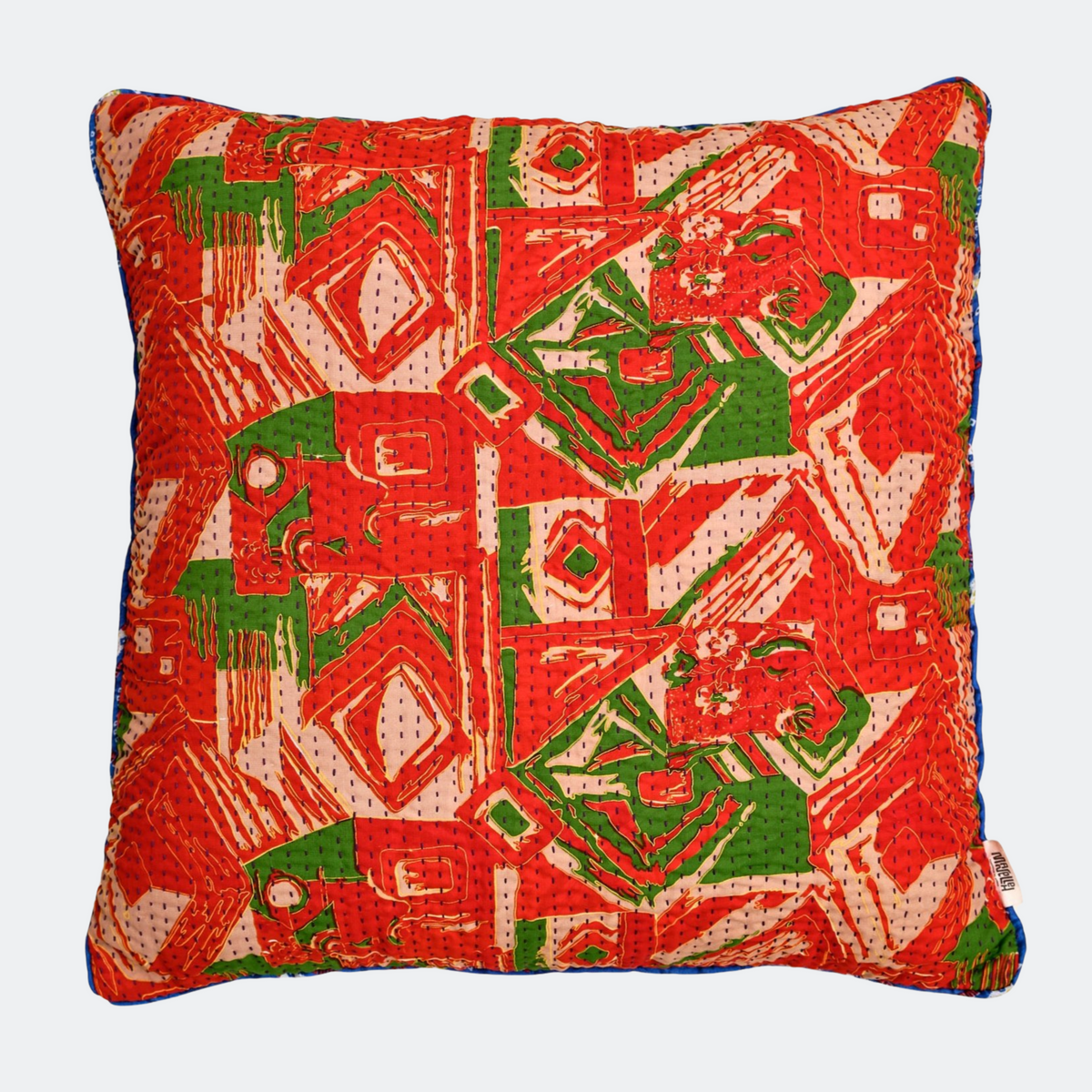 Unika kantha sari silkepude 60 x 60 cm