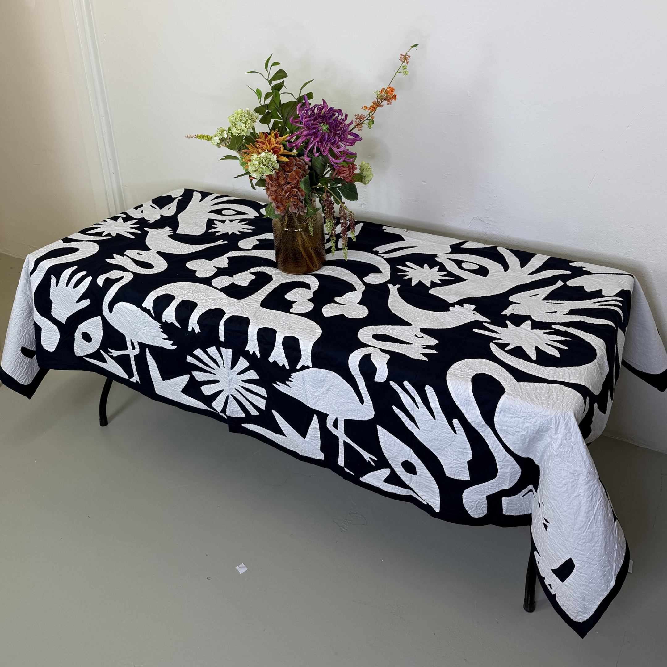 Dug blå/hvid 140 x 240 - vareprøve