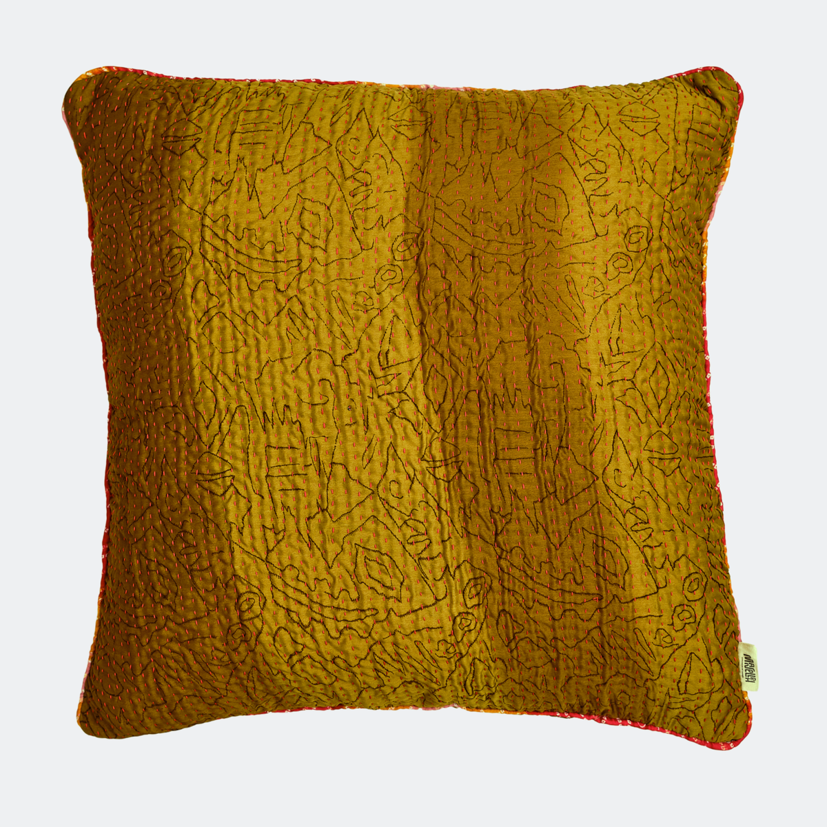 Unika kantha sari silkepude 60 x 60 cm