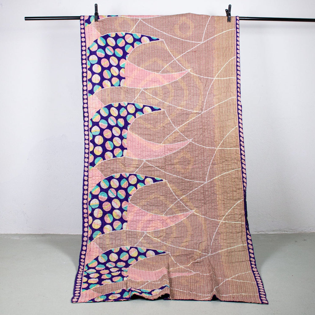 Unika sari kantha tæppe 100 x 200 cm