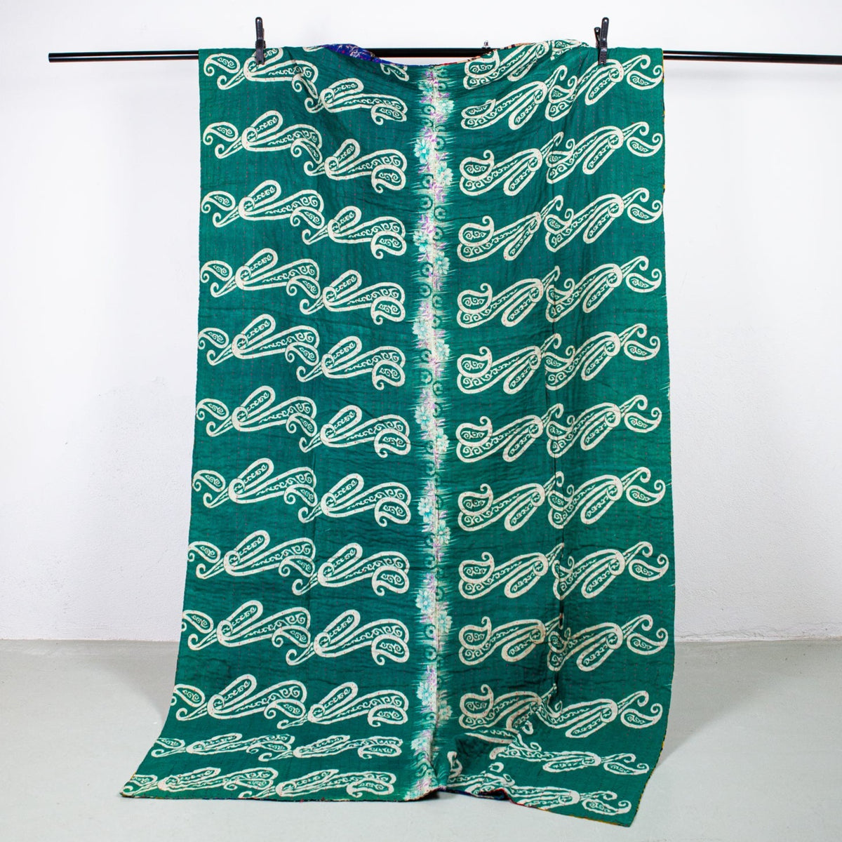 Unika sari kantha tæppe 120 x 200 cm