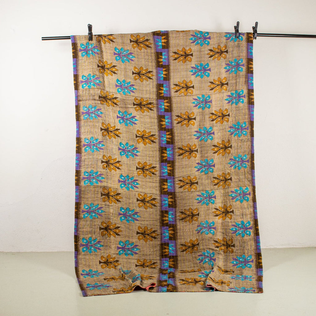 Unika sari kantha tæppe 120 x 200 cm