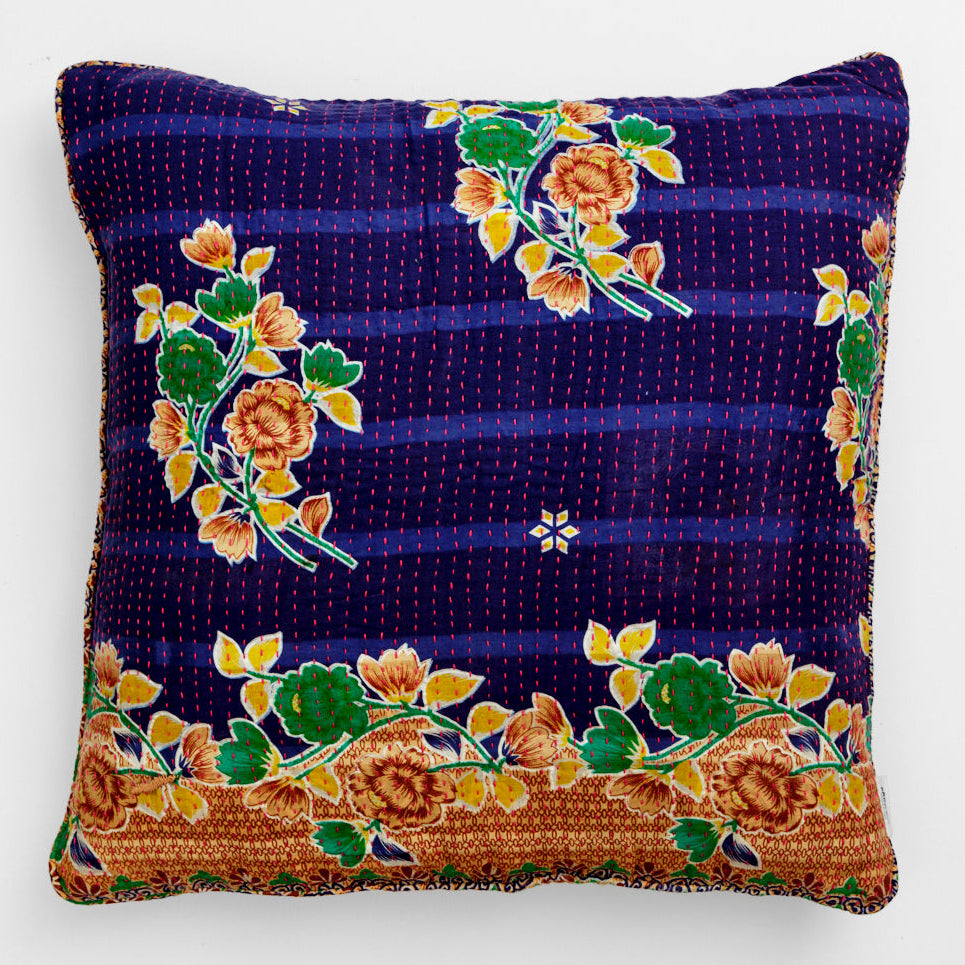 Unika kantha sari bomuldspude 60 x 60