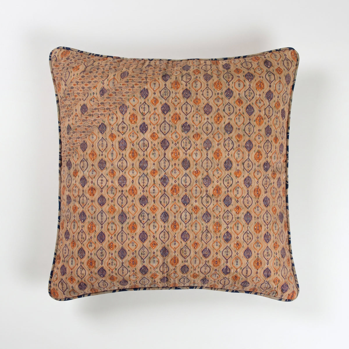 Unika kantha sari bomuldspude 50 x 50