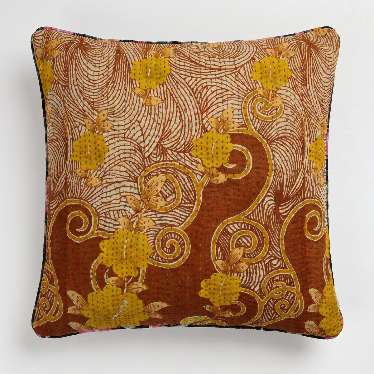 Unika kantha sari bomuldspude 60 x 60