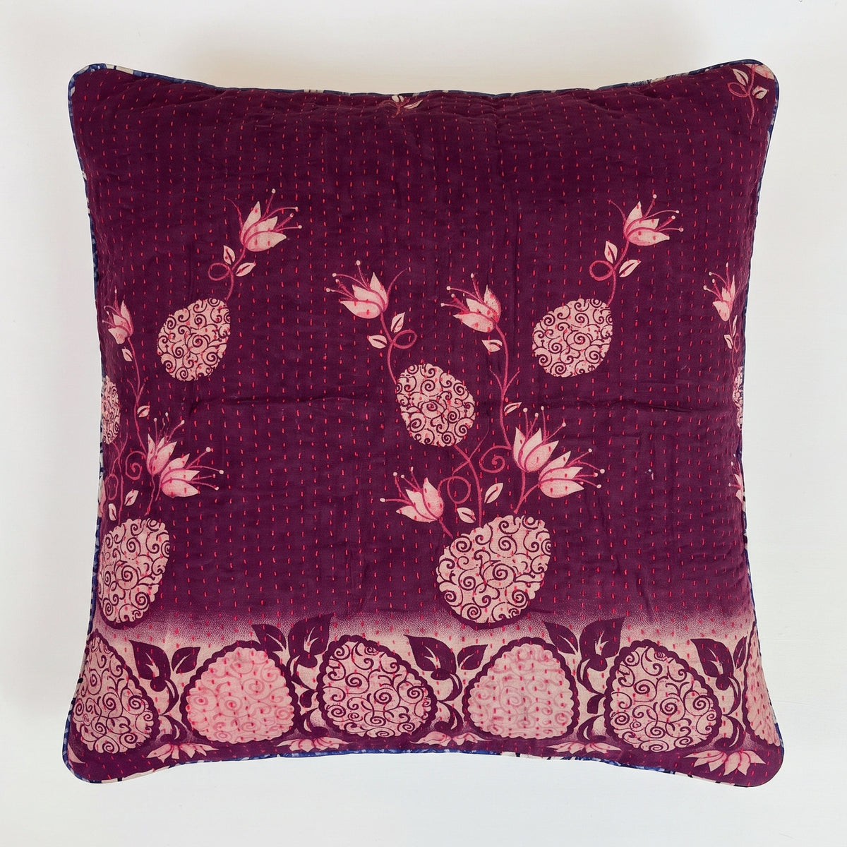 Unika kantha sari bomuldspude 60 x 60