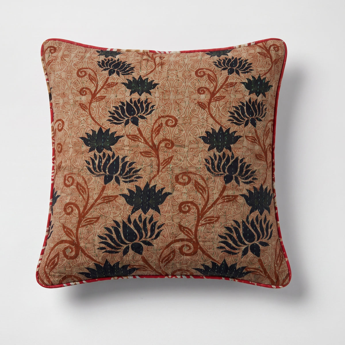 Unika kantha sari bomuldspude 50 x 50