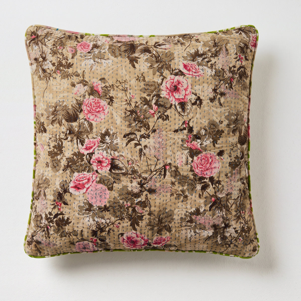 Unika kantha sari silkepude 60 x 60 cm