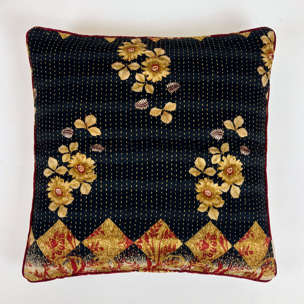 Unika kantha sari bomuldspude 60 x 60