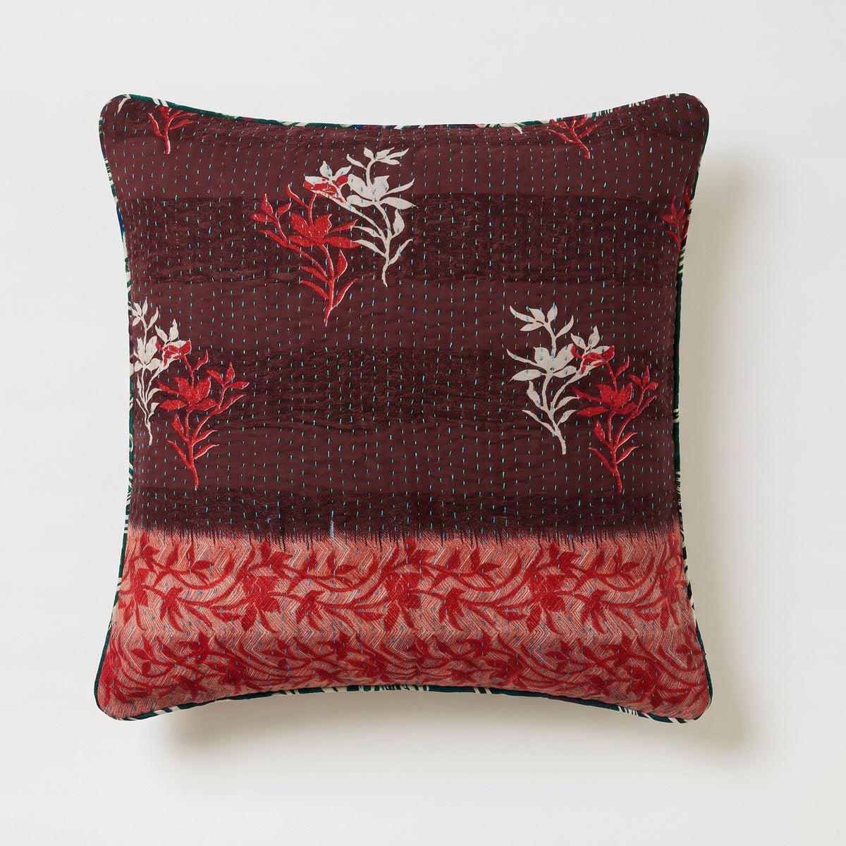 Unika kantha sari bomuldspude 50 x 50