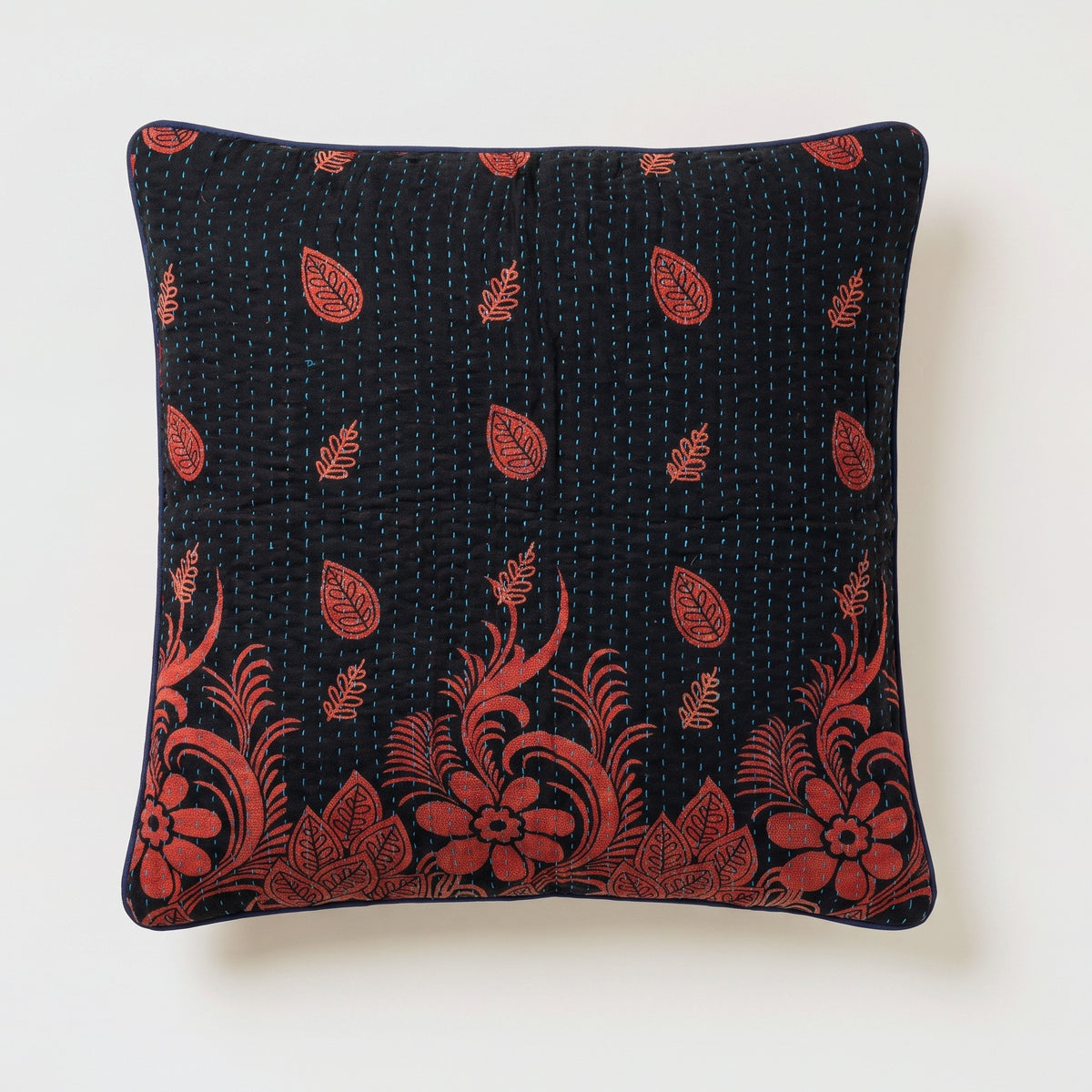 Unika kantha sari bomuldspude 50 x 50