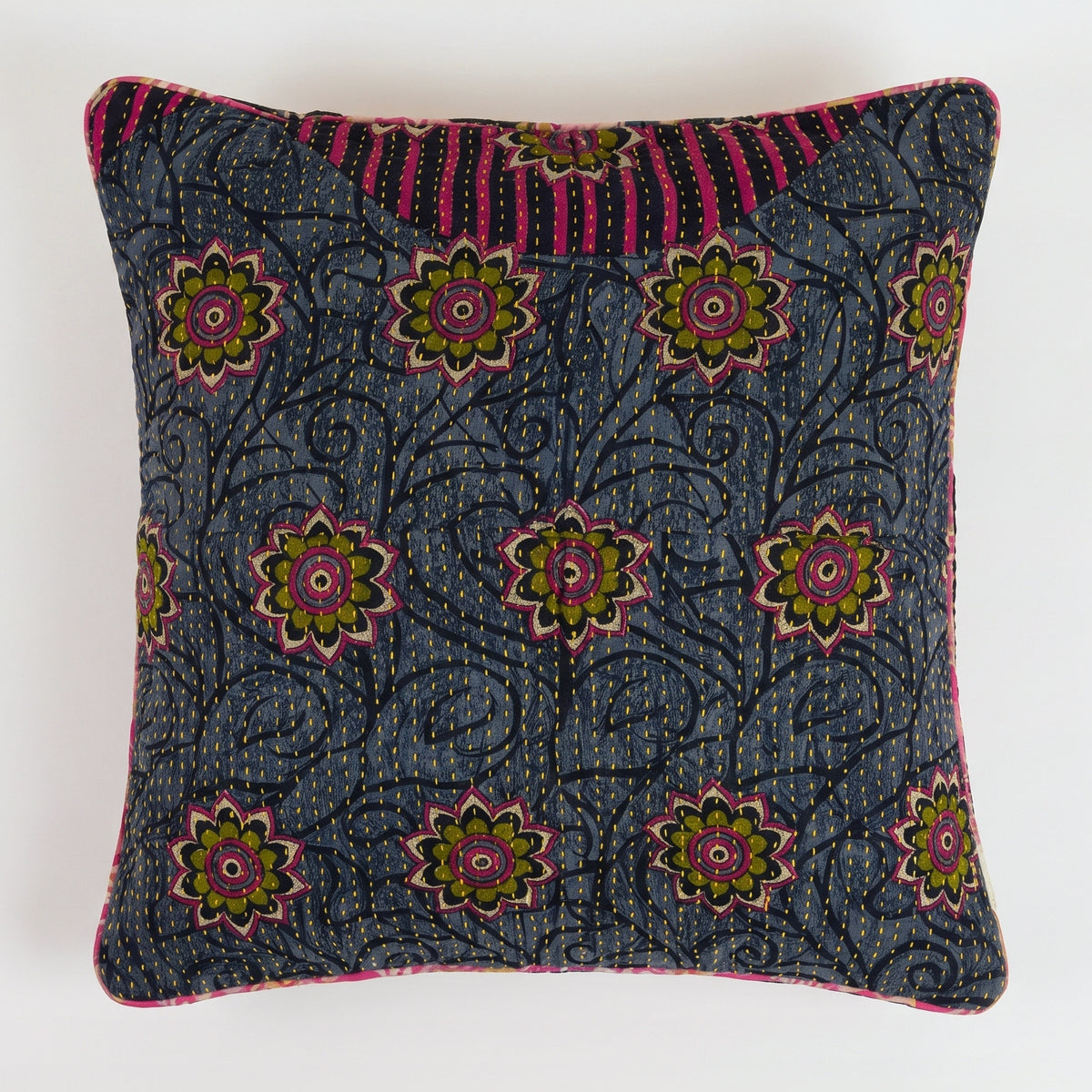 Unika kantha sari bomuldspude 60 x 60