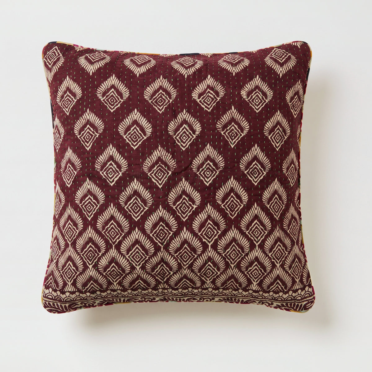 Unika kantha sari bomuldspude 50 x 50