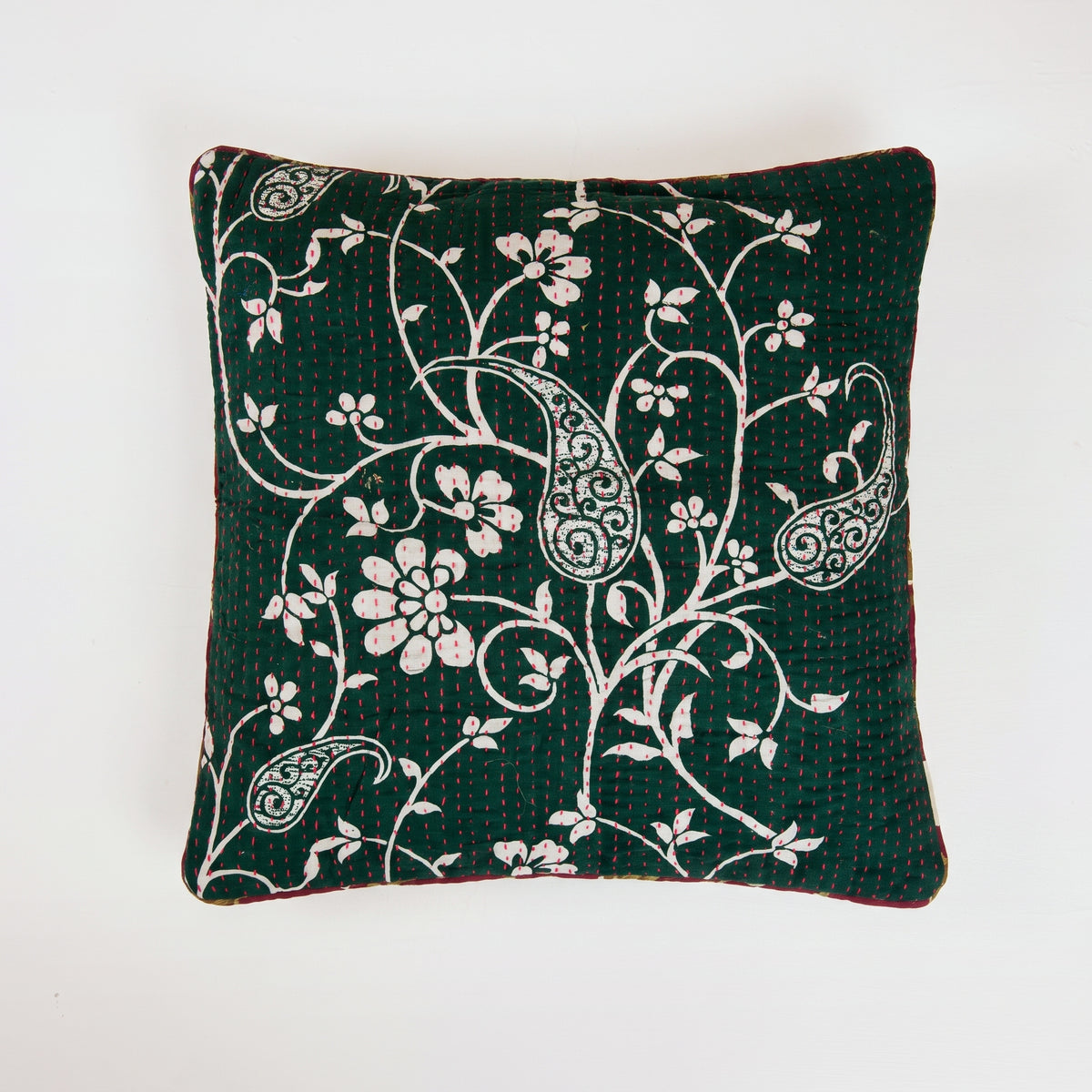 Unika kantha sari bomuldspude 50 x 50