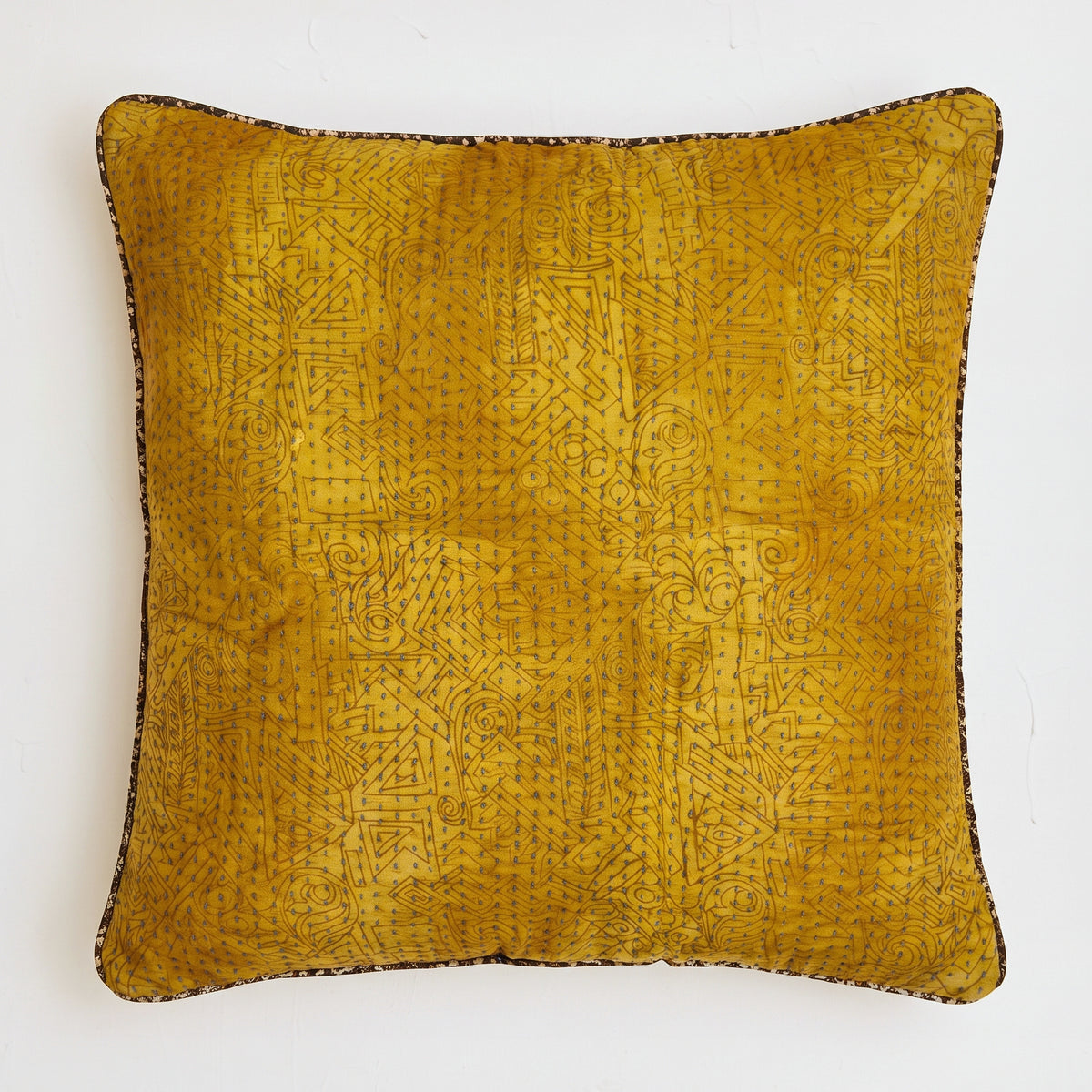 Unika kantha sari silkepude 60 x 60 cm
