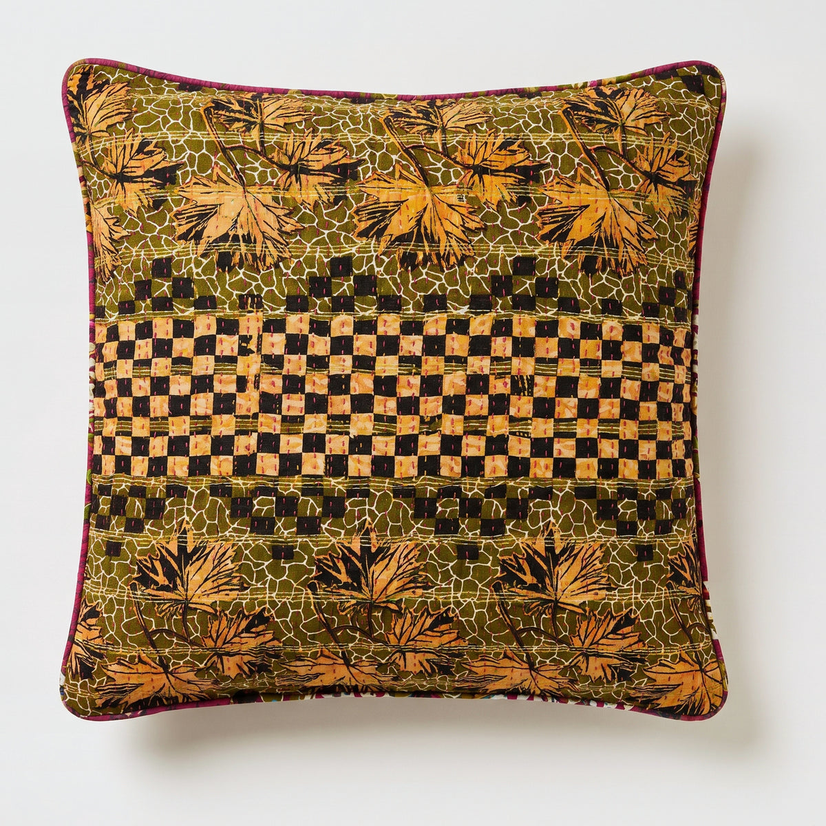 Unika kantha sari bomuldspude 60 x 60