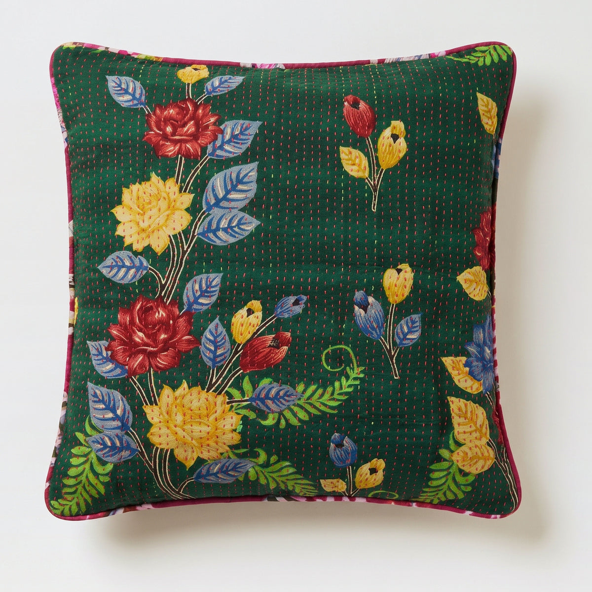Unika kantha sari bomuldspude 60 x 60