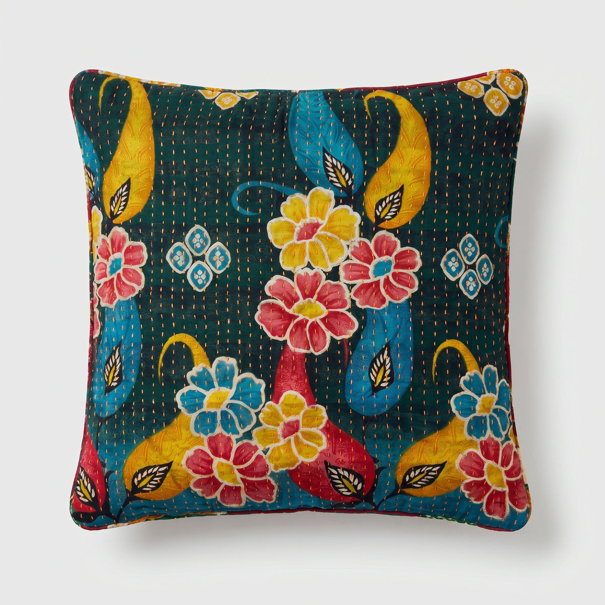 Unika kantha sari bomuldspude 50 x 50