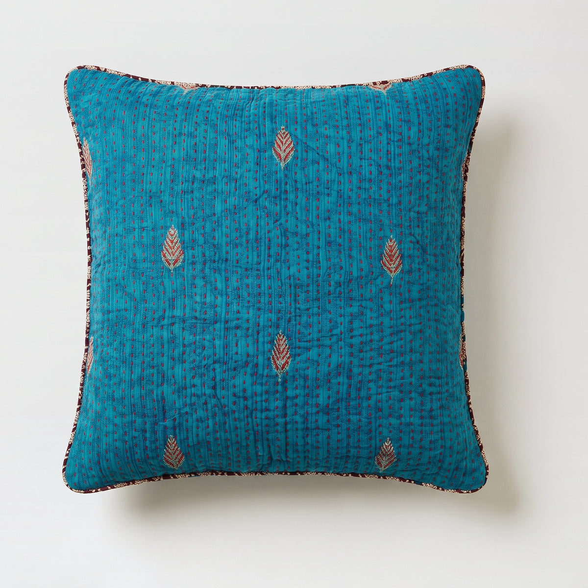 Unika kantha sari bomuldspude 50 x 50
