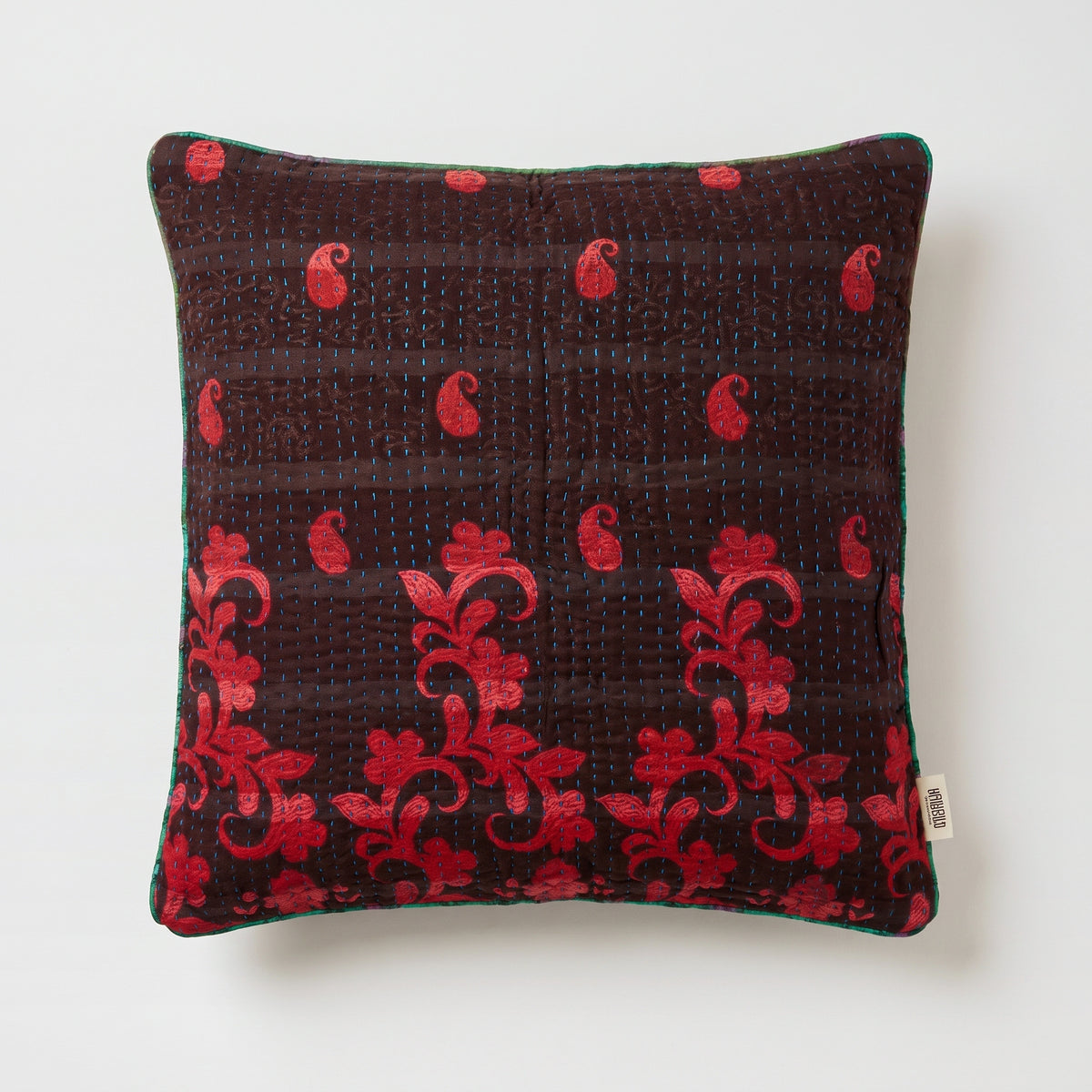 Unika kantha sari bomuldspude 50 x 50