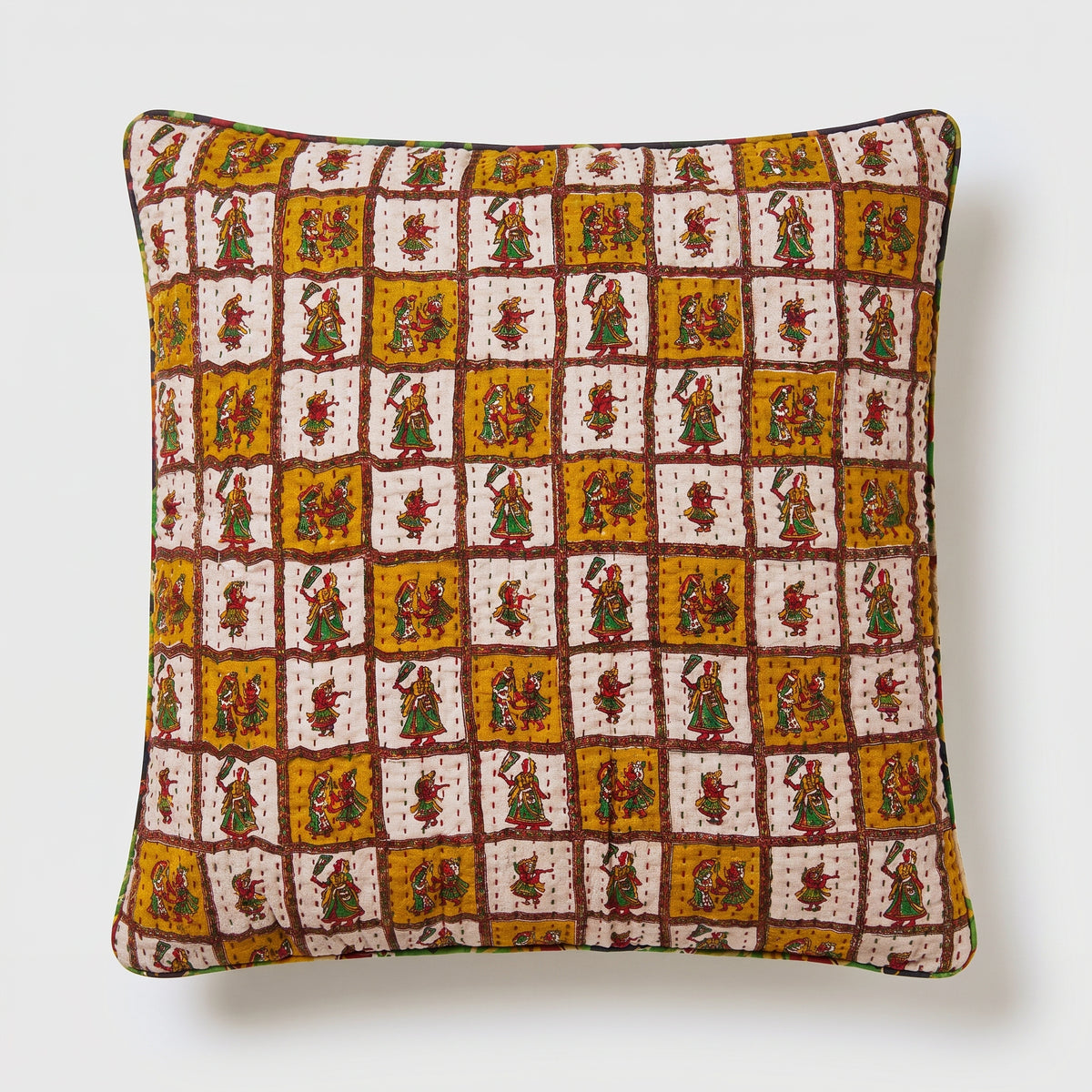 Unika kantha sari silkepude 60 x 60 cm