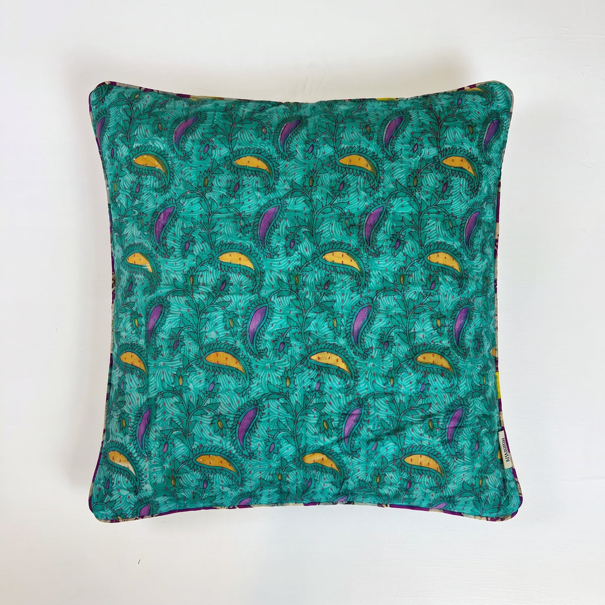 Unika kantha sari bomuldspude 50 x 50