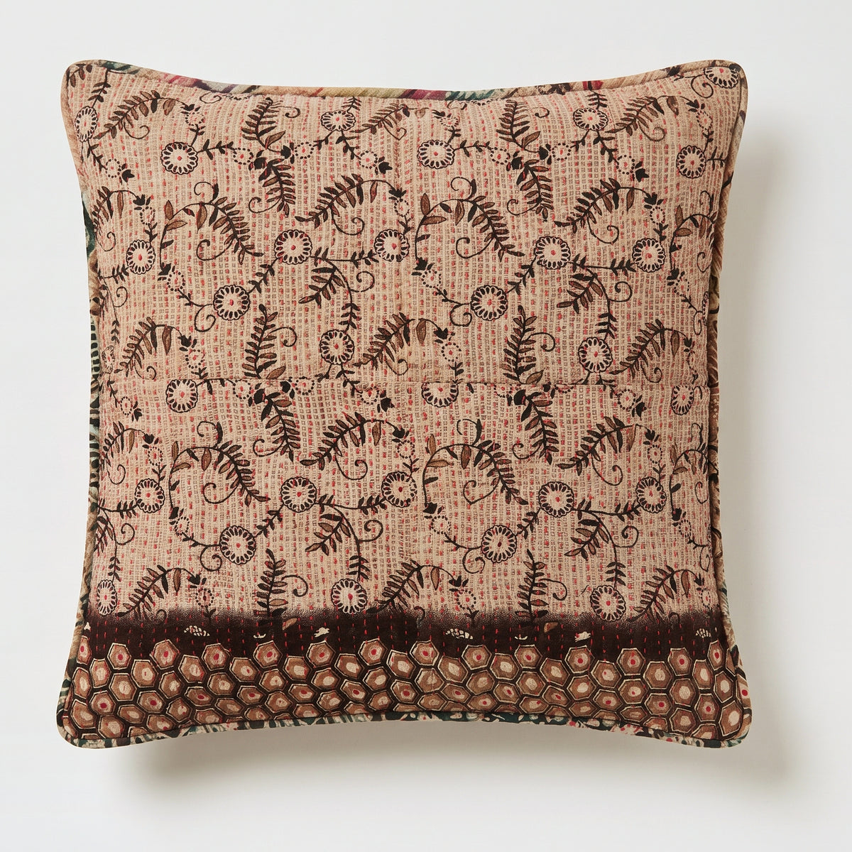 Unika kantha sari bomuldspude 60 x 60