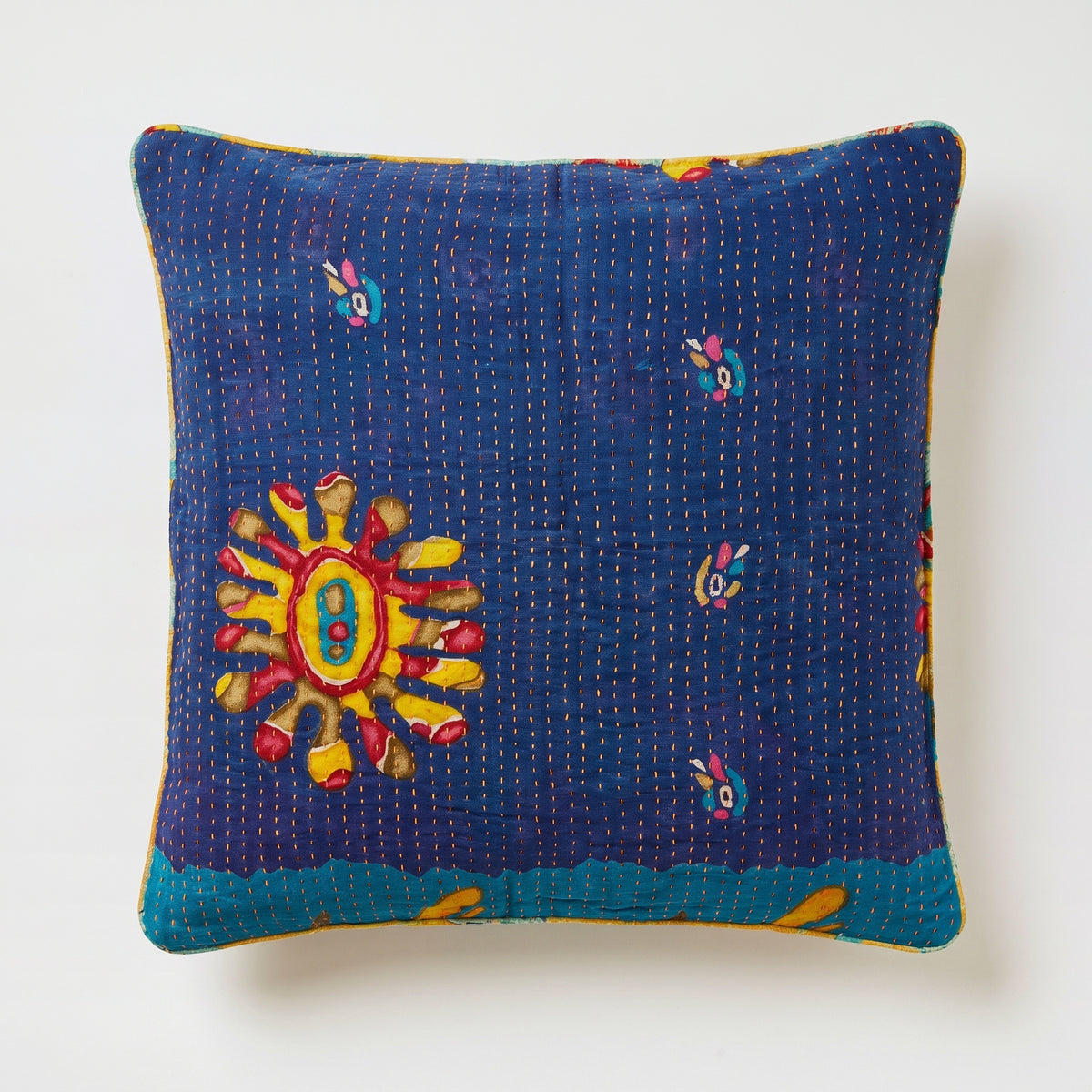 Unika kantha sari bomuldspude 50 x 50