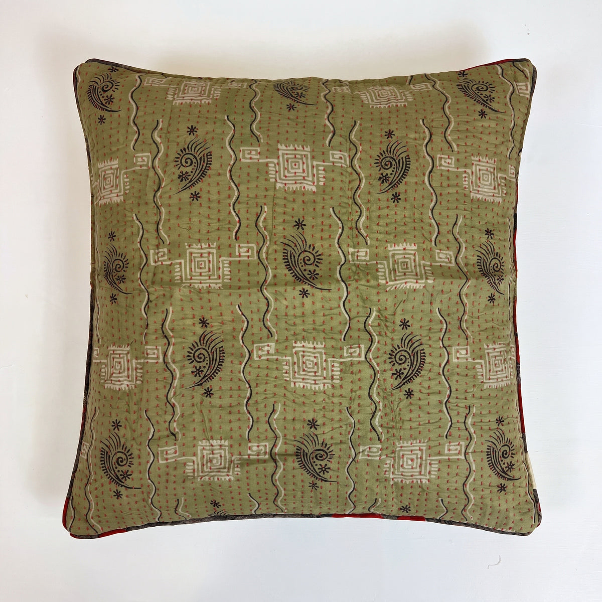 Unika kantha sari silkepude 60 x 60 cm