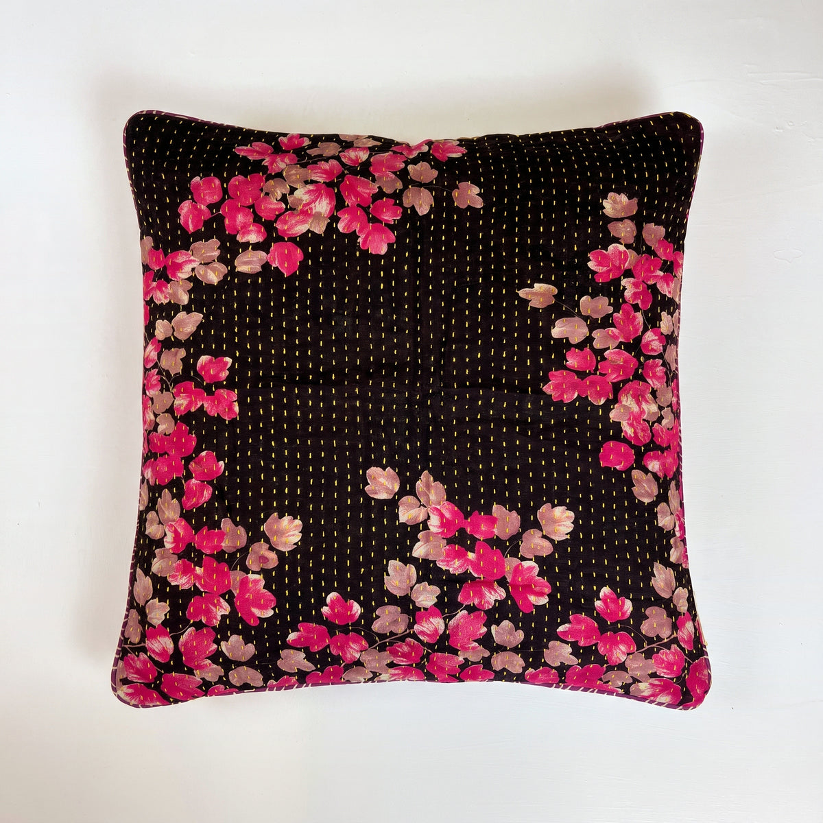Unika kantha sari bomuldspude 50 x 50