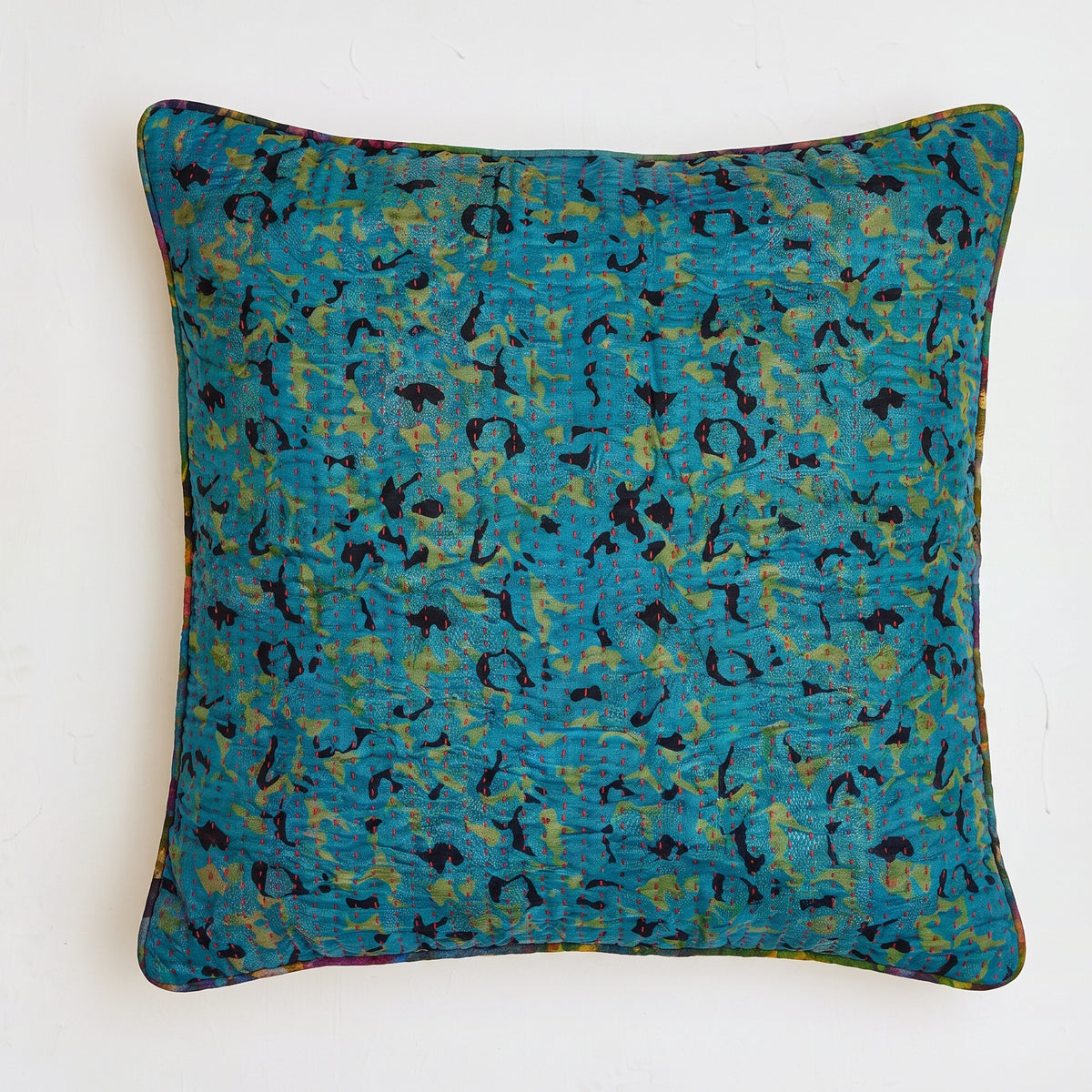 Unika kantha sari silkepude 60 x 60 cm