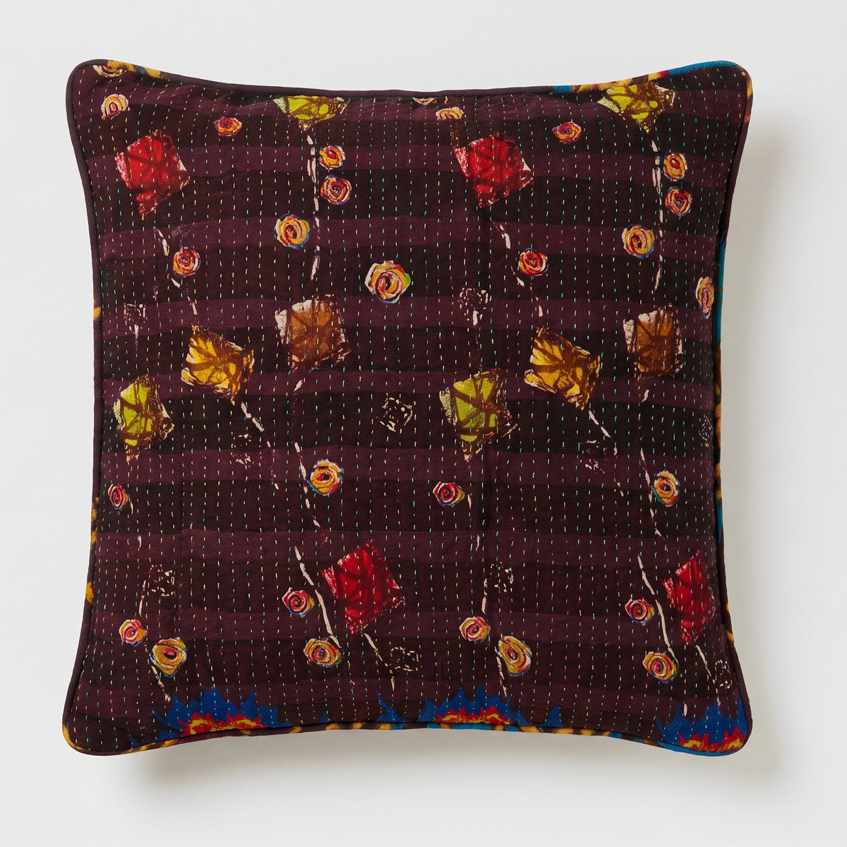 Unika kantha sari bomuldspude 60 x 60