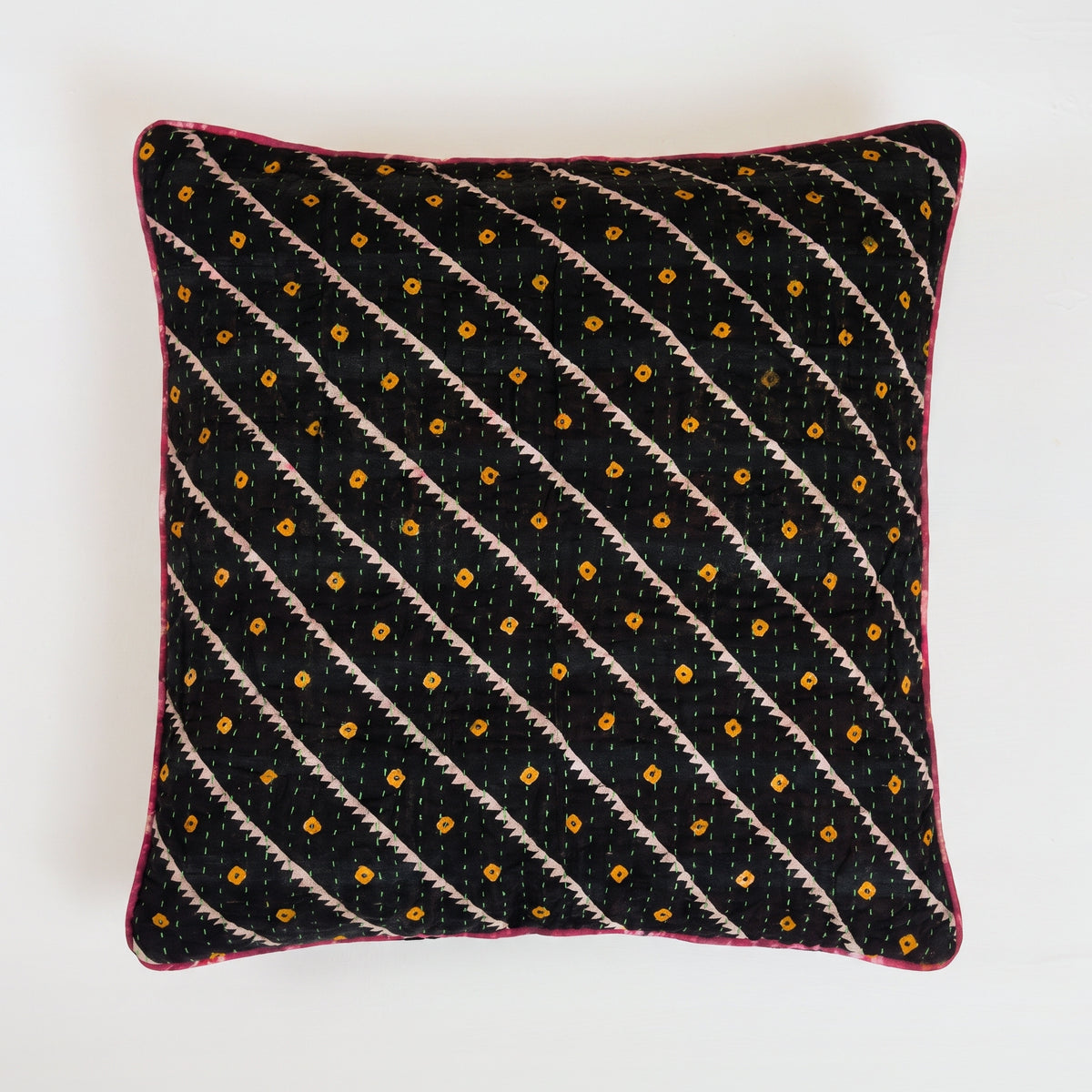 Unika kantha sari bomuldspude 50 x 50