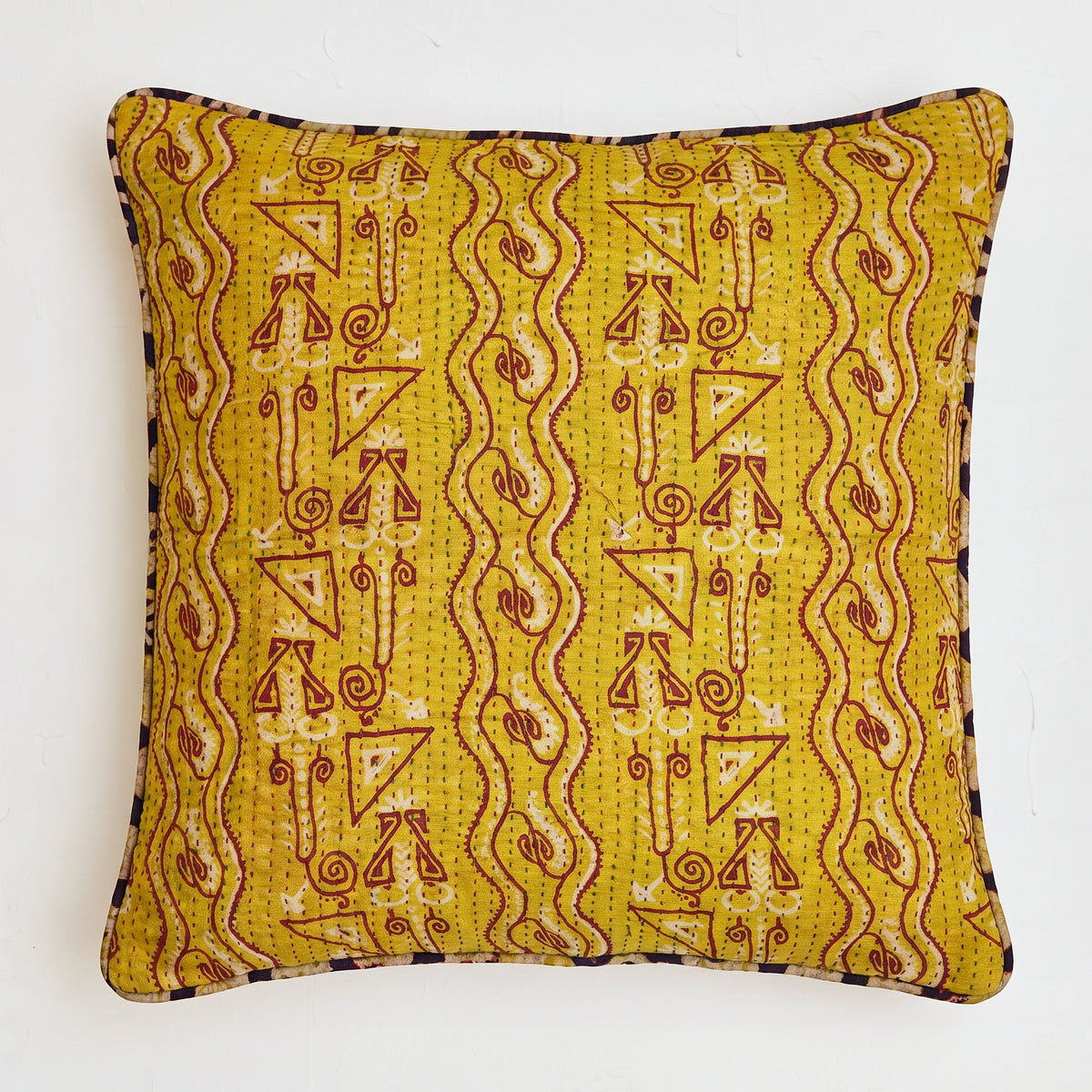 Unika kantha sari silkepude 60 x 60 cm