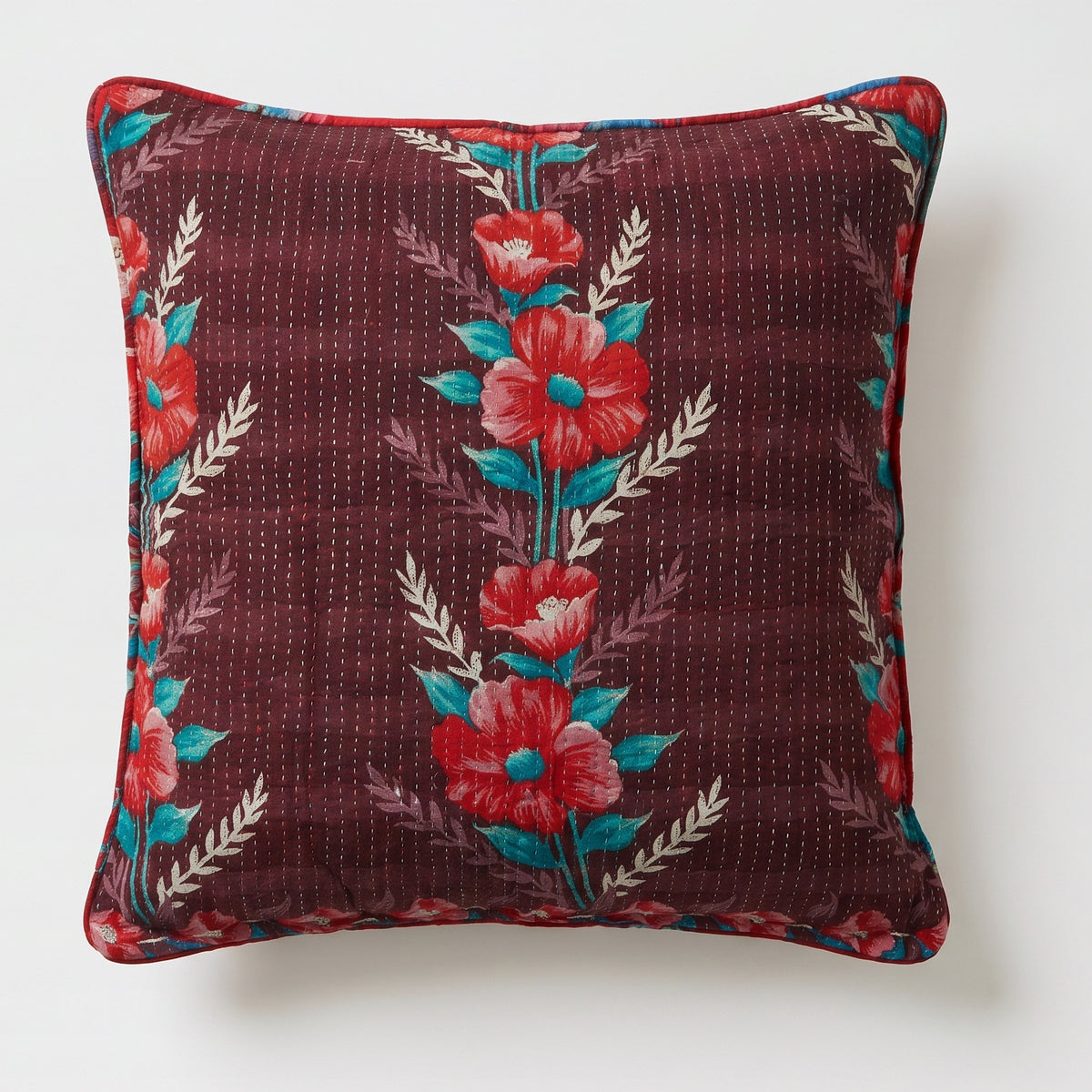 Unika kantha sari bomuldspude 60 x 60
