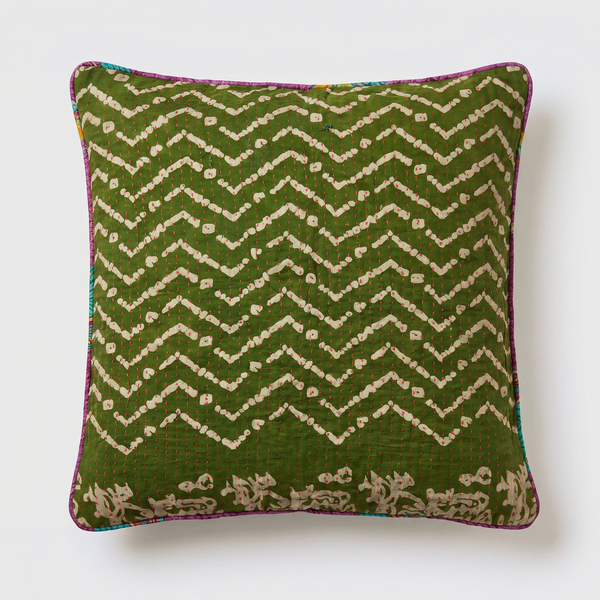Unique kantha sari cotton cushion 50 x 50