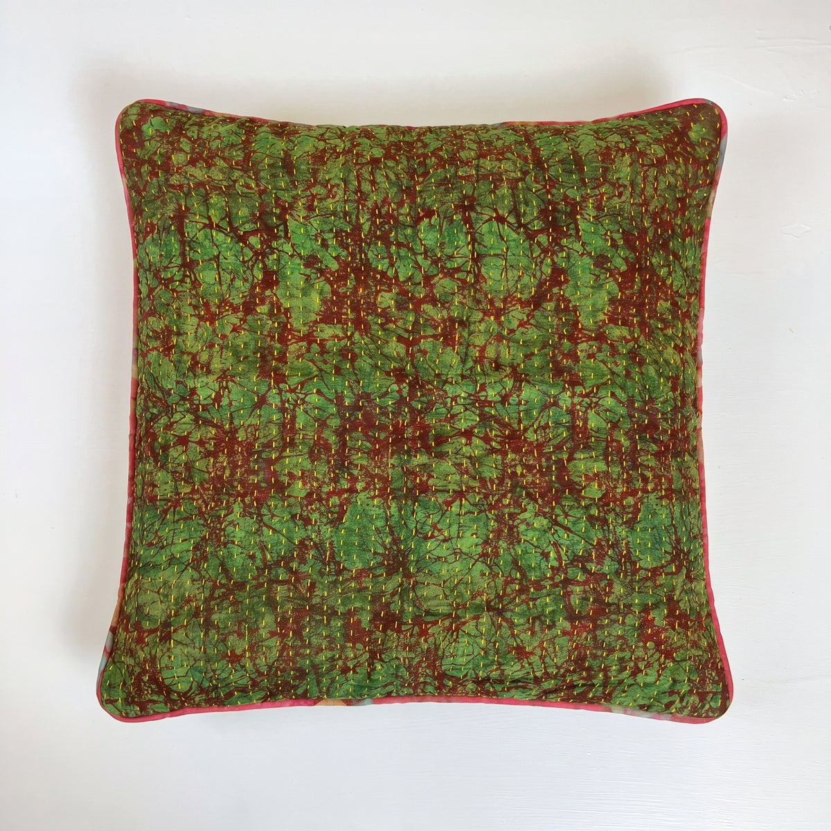 Unique kantha sari cotton cushion 50 x 50