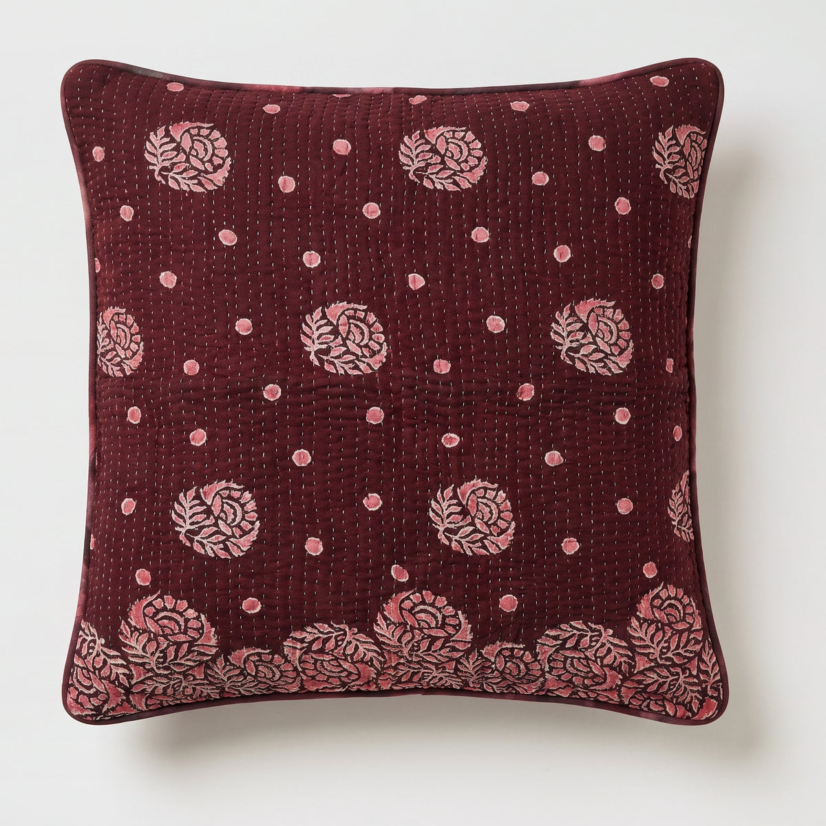 Unika kantha sari bomuldspude 60 x 60