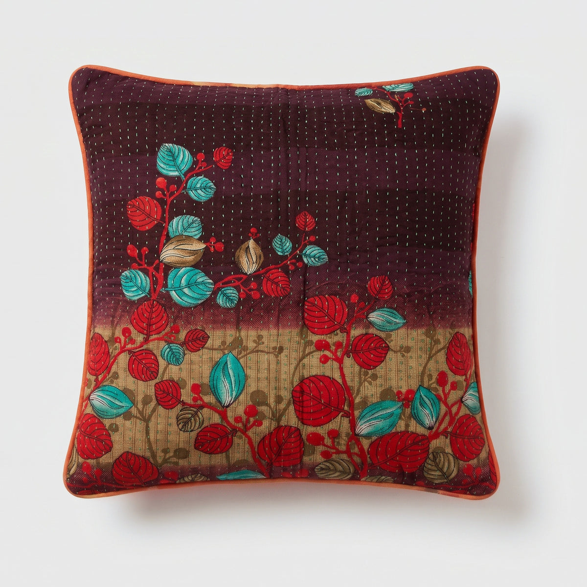 Unika kantha sari bomuldspude 50 x 50