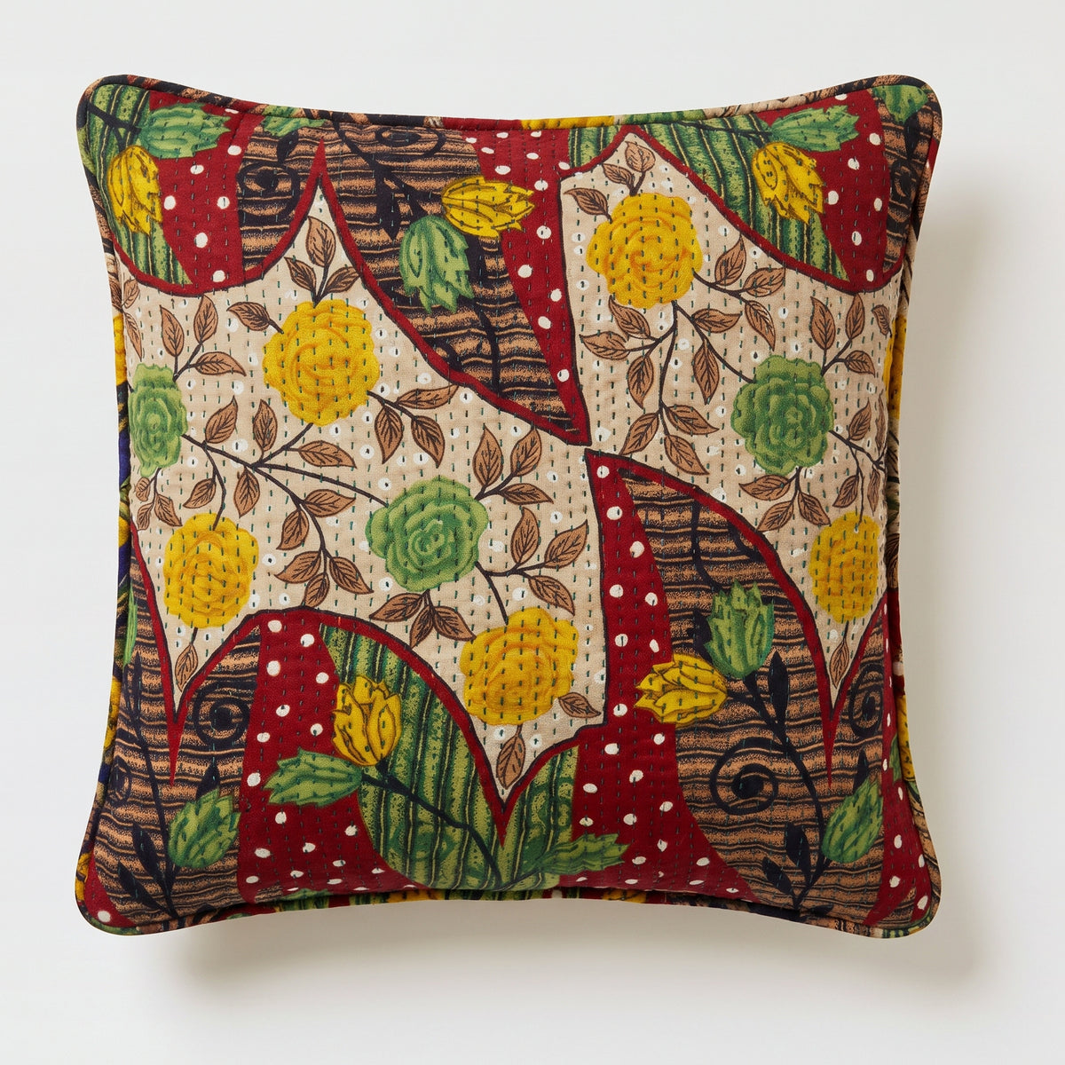 Unika kantha sari bomuldspude 60 x 60