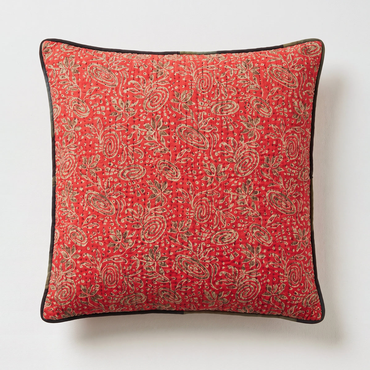 Unique Kantha Sari Silk Cushion 60 x 60 cm