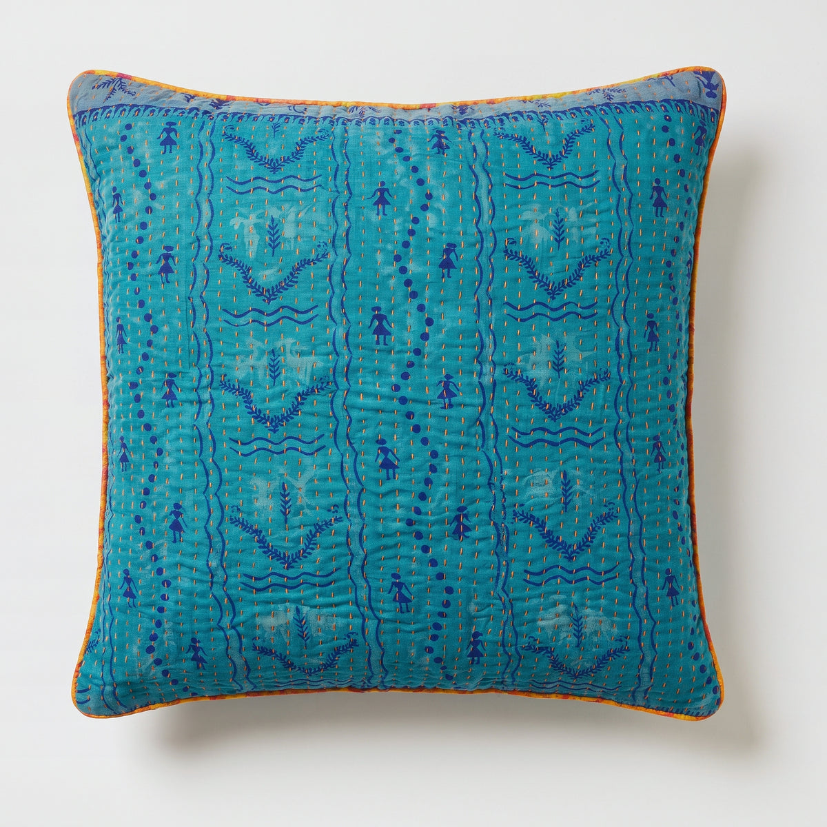 Unika kantha sari silkepude 60 x 60 cm