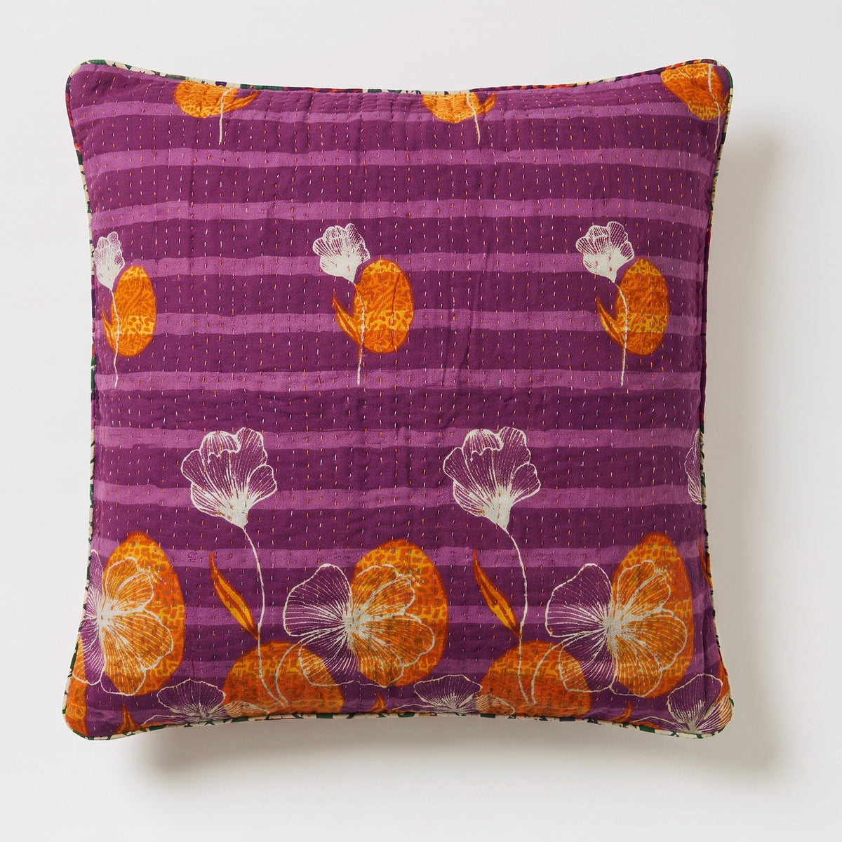 Unika kantha sari bomuldspude 60 x 60